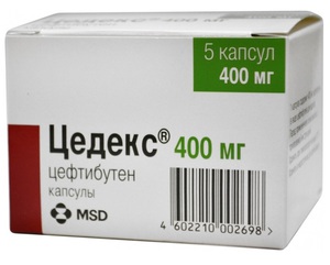 Препарат Цедекс  в упаковке - современные антибиотики
